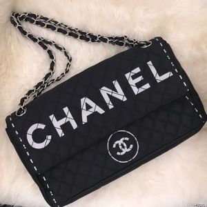 Chanel printed cc logos shoulder bag